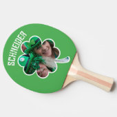 Individuelle Name Irish Klee Foto St Patricks Day Tischtennis Schläger (Seitenansicht)