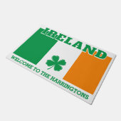 Individuelle Name Irland Fußmatte (Schrägansicht)