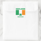 Individuelle Name Irland Quadratischer Aufkleber (Tasche)