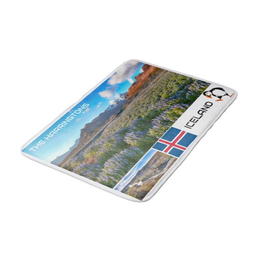 Individuelle Name Island Badematte (Schrägansicht)