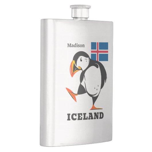 Individuelle Name Island Flachmann (Rechts)