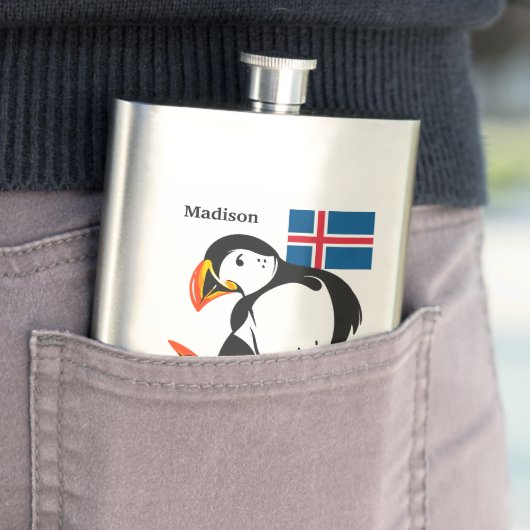 Individuelle Name Island Flachmann (Beispiel)