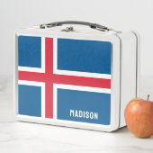 Individuelle Name Island Flag Metall Brotdose (Beispiel)