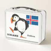 Individuelle Name Island Metall Brotdose (Rückseite)