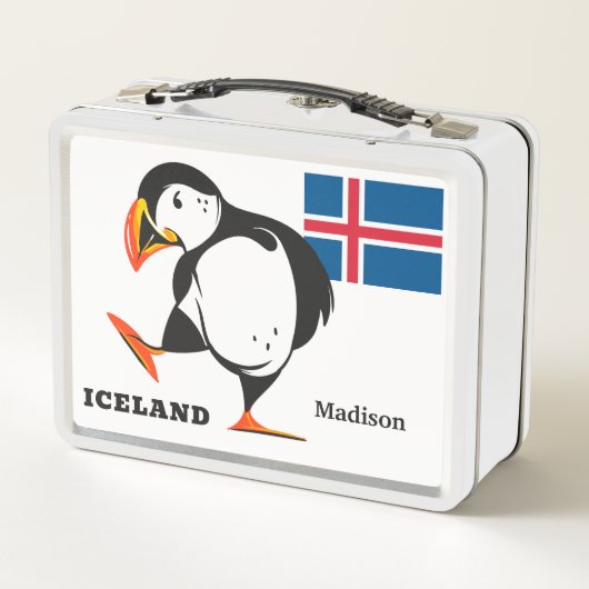 Individuelle Name Island Metall Brotdose (Rückseite)