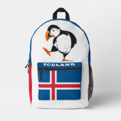 Individuelle Name Island Puffin Bedruckter Rucksack (Vorderseite)