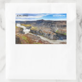 Individuelle Name Island Rechteckiger Aufkleber (Tasche)