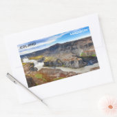 Individuelle Name Island Rechteckiger Aufkleber (Umschlag)