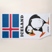 Individuelle Name Island Strandtuch (Vorderseite)