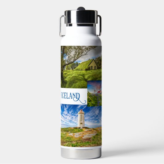 Individuelle Name Island Trinkflasche (Vorderseite)