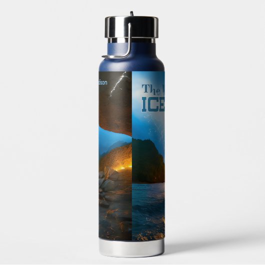 Individuelle Name Island Trinkflasche (rechts)