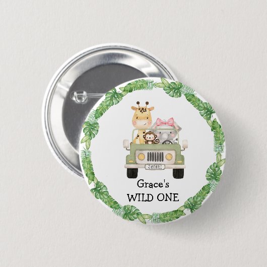 individuelle Name ist eine WILD ONE Schaltfläche Button (Vorne & Hinten)