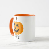 Individuelle Name Jack O' Lantern Girly Tasse (Vorderseite Links)