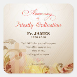Individuelle Name & Jahr, 60. Priesterliche Ordina Quadratischer Aufkleber