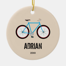 Individuelle Name Jahr für Fahrraddesign Keramik Ornament