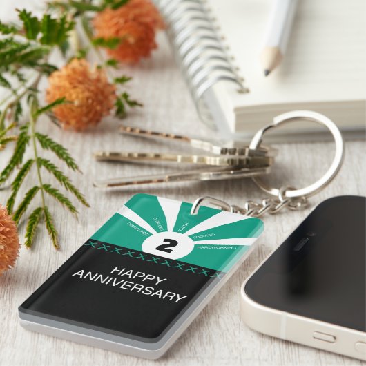 Individuelle Name & Jahr, Jahr der Mitarbeiter Schlüsselanhänger (Vorderseite rechts)