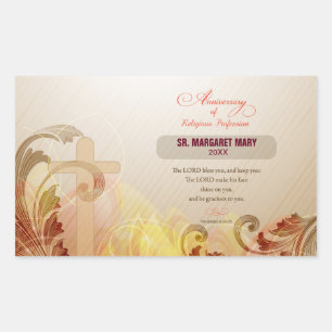 Individuelle Name & Jahr Nun, 60. Jahrestag Religi Rechteckiger Aufkleber