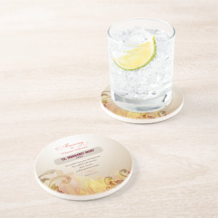 Individuelle Name & Jahr Nun, 60. Jahrestag Religi Sandstein Untersetzer