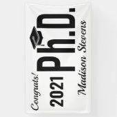 individuelle Name, Jahr und Farbe Doktortitel: Banner (Vertikal)