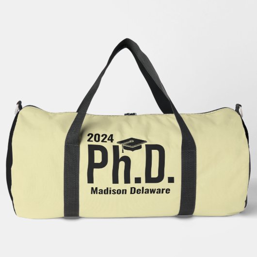 Individuelle Name, Jahr und Farbe Doktortitel: Duffle Bag (Vorderseite)