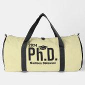 Individuelle Name, Jahr und Farbe Doktortitel: Duffle Bag (Rückseite)