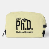Individuelle Name, Jahr und Farbe Doktortitel: Waschbeutel (Rückseite)