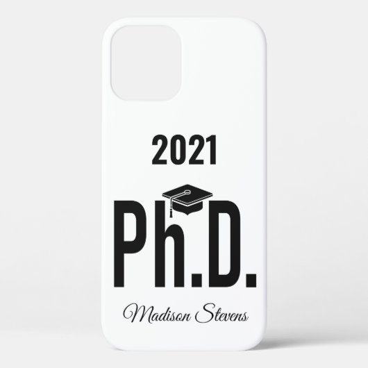 Individuelle Name, Jahr und Farbe Ph.D. Case-Mate iPhone Hülle (Rückseite)