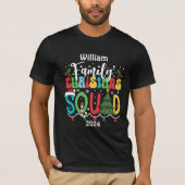 Individuelle Name Jahr Weihnachtsfamilie Squad Mat T-Shirt (Vorderseite)