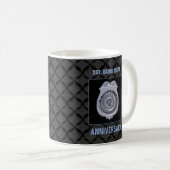 Individuelle Name, Jahrestag mit Polizeidirektion Kaffeetasse (VorderseiteRechts)