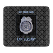 Individuelle Name, Jahrestag mit Polizeidirektion Schneidebrett (Vorderseite)