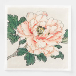 INDIVIDUELLE NAME JAPANESE PRINT BLUME. SERVIETTE