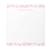 Individuelle Name Japanischer Kirschblossom Lined Notizblock (Vorderseite)