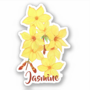 individuelle Name Jasmine Blume Name Vinyl Sticker