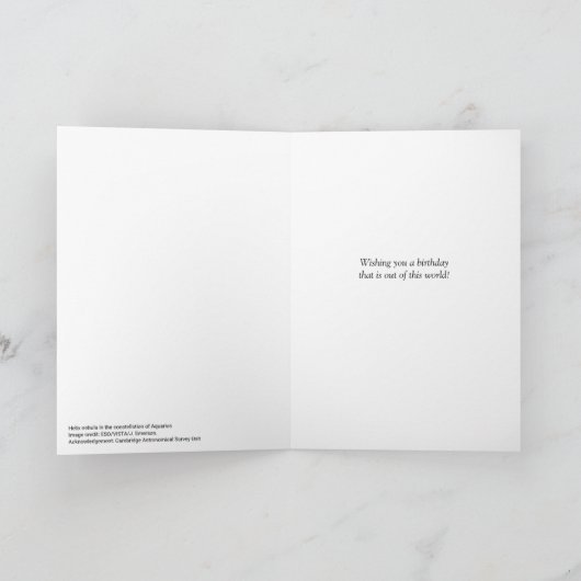 Individuelle Name jedes Alters Geburtstagnebel Karte (Innenseite)