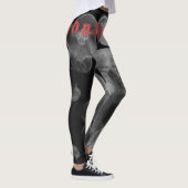 Individuelle Name Jellyfish Schwarze Leggings (Rechts)
