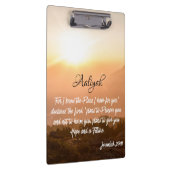 Individuelle Name - Jeremiah 29:11 Sonnenaufgang Klemmbrett (Rechts)