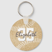 individuelle Name Jersey Nummer gürtelgoldfarbener Schlüsselanhänger (Rückseite)