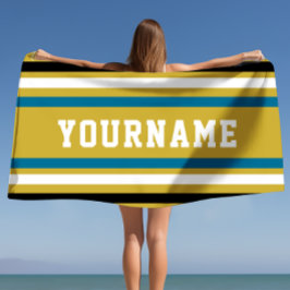 Individuelle Name Jersey Stripes Strandtuch