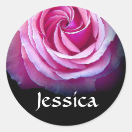 INDIVIDUELLE NAME - Jessica PINK Rose Sticker