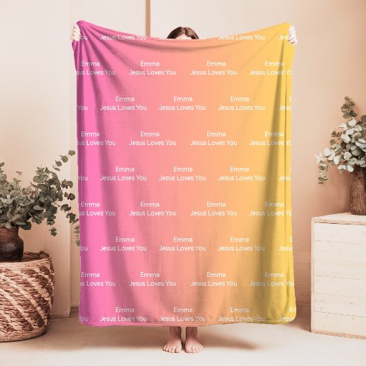 Individuelle Name Jesus Lieben Sie Fleece Blanket 