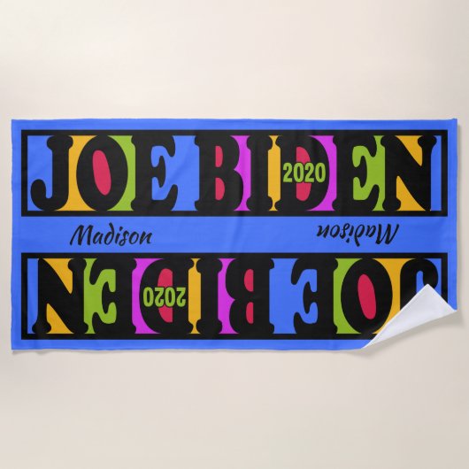 Individuelle Name JOE BIDEN 2020 Strandhandtuch (Vorderseite)