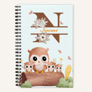 Individuelle Name Journal für Owl Liebhaber Notizblock