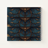 Individuelle Name Journal in Verdigris & Gold Notizblock (Rückseite)