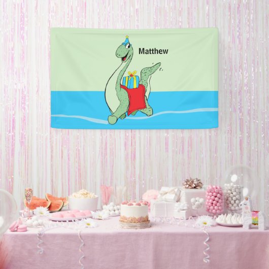 Individuelle Name, Junge, Geburtstag, Dinosaurier Banner (Party)