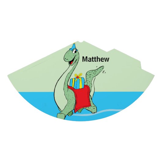 Individuelle Name, Junge, Geburtstag, Dinosaurier Partyhütchen (Vorderseite)