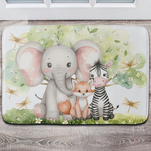 Individuelle Name Jungle Animals Dragonfly Badematte