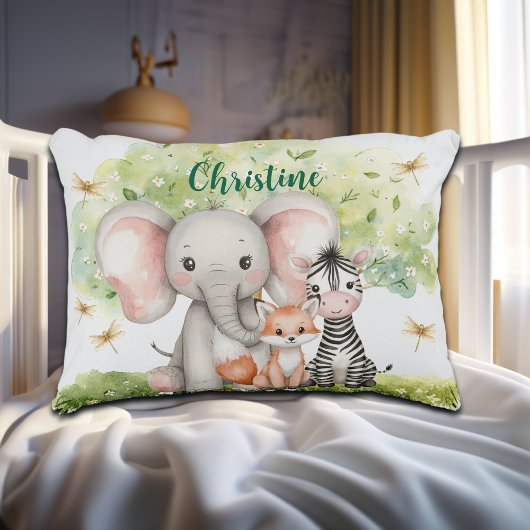 Individuelle Name Jungle Animals Dragonfly Dekokissen