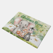 Individuelle Name Jungle Animals Dragonfly Fußmatte (Schrägansicht)