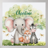 Individuelle Name Jungle Animals Dragonfly Poster (Vorne)