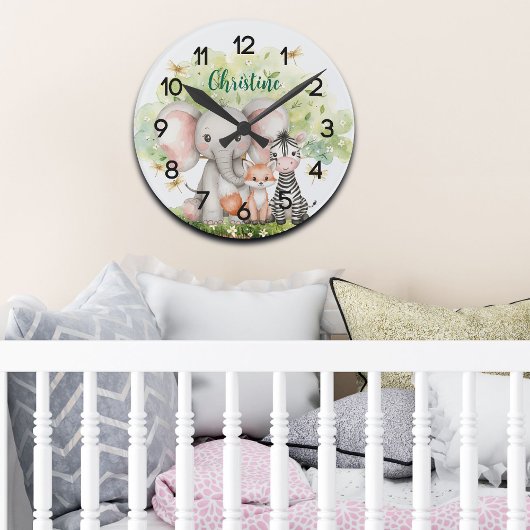 Individuelle Name Jungle Animals Dragonfly Runde Wanduhr